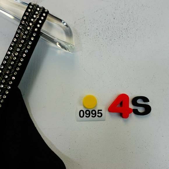 VINTAGE ROSE TAFT Black Evening Dress‎ MEDIUM Sweetheart Beaded Embellished - Picture 11 of 11